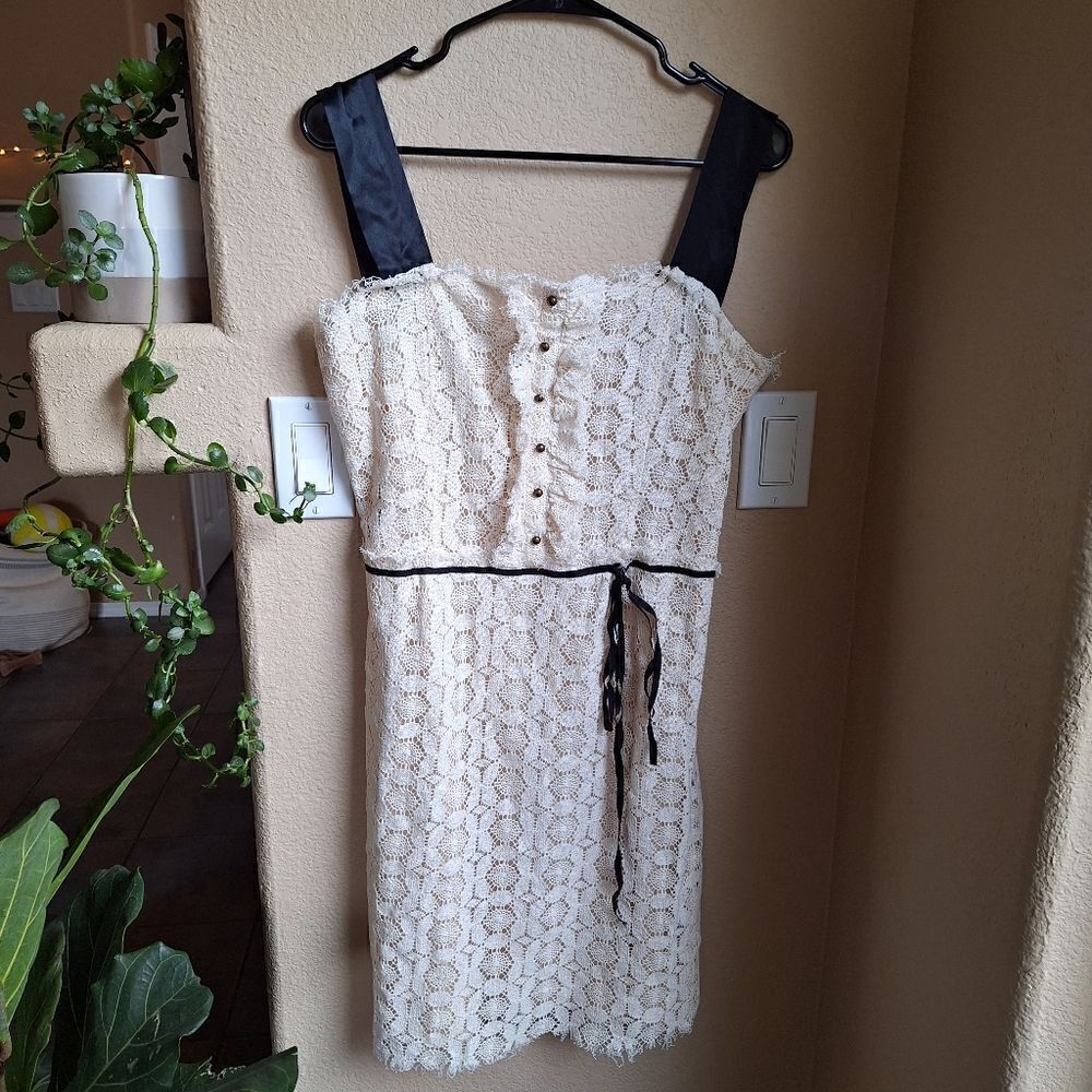 Johnny Was for love and liberty white lace Dress medium